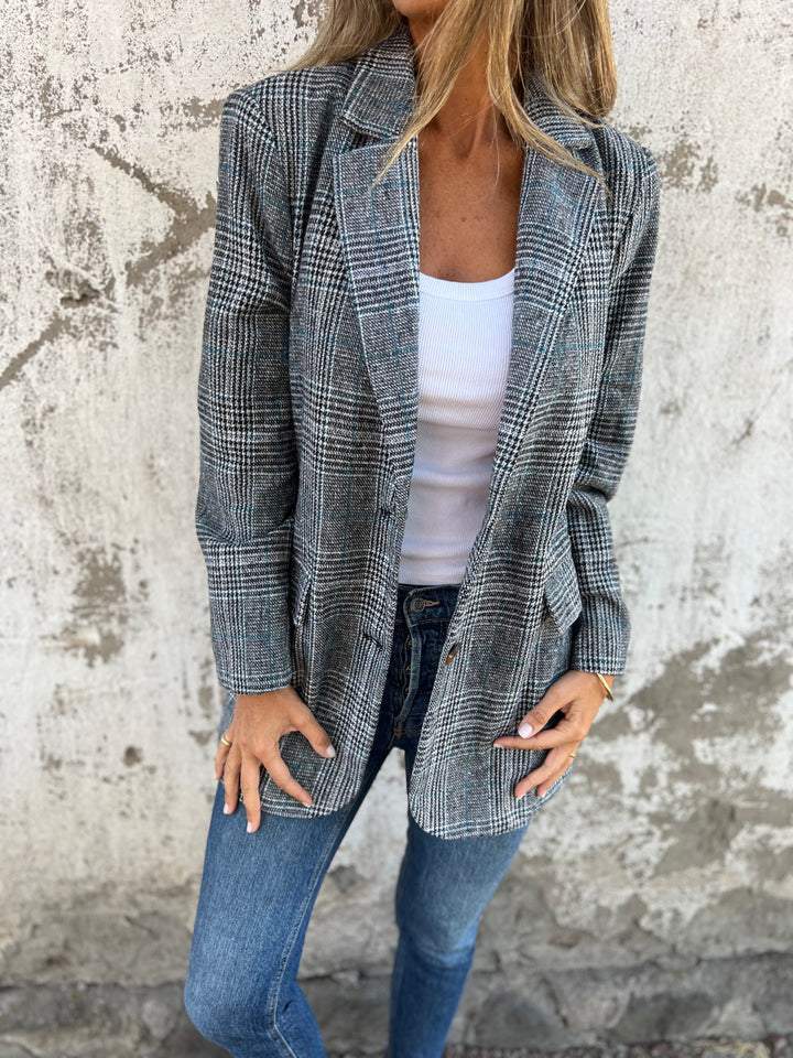 LUCINDA™ - Classic Plaid Blazer - Maison Léa &amp; Lou