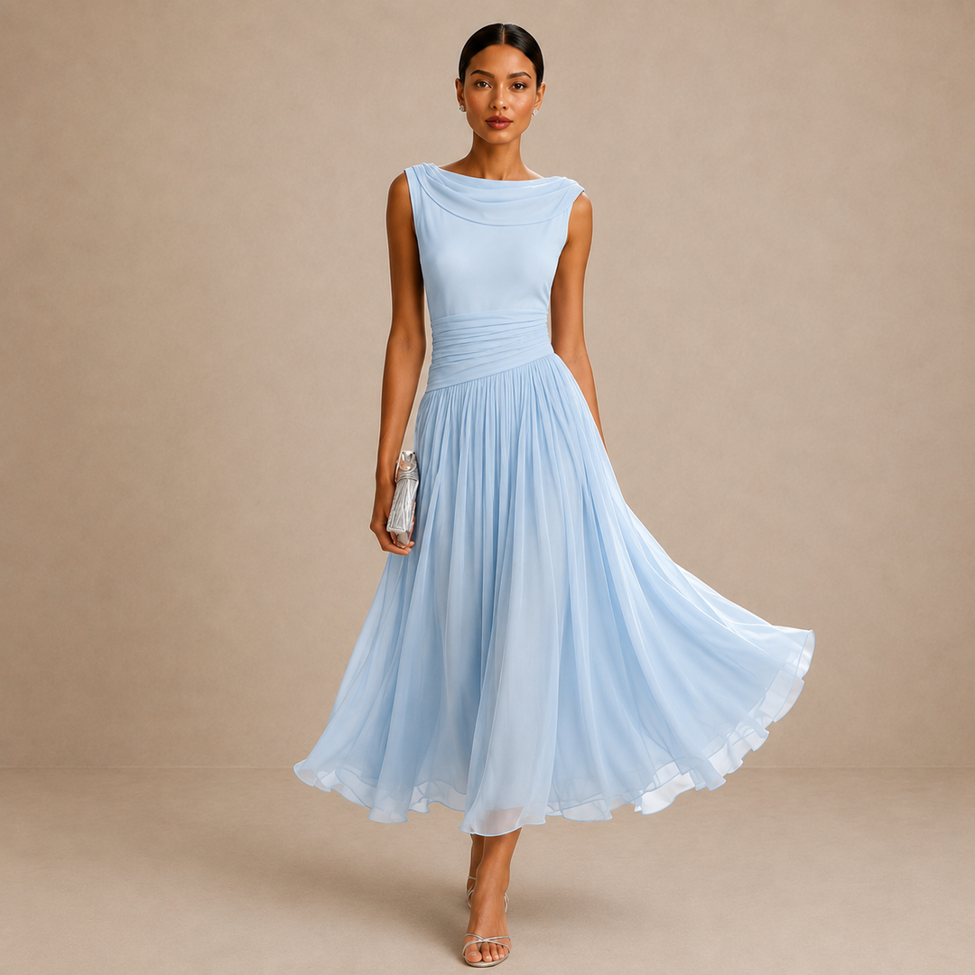 LIORA™ | PLEATED MIDI DRESS - Maison Léa & Lou
