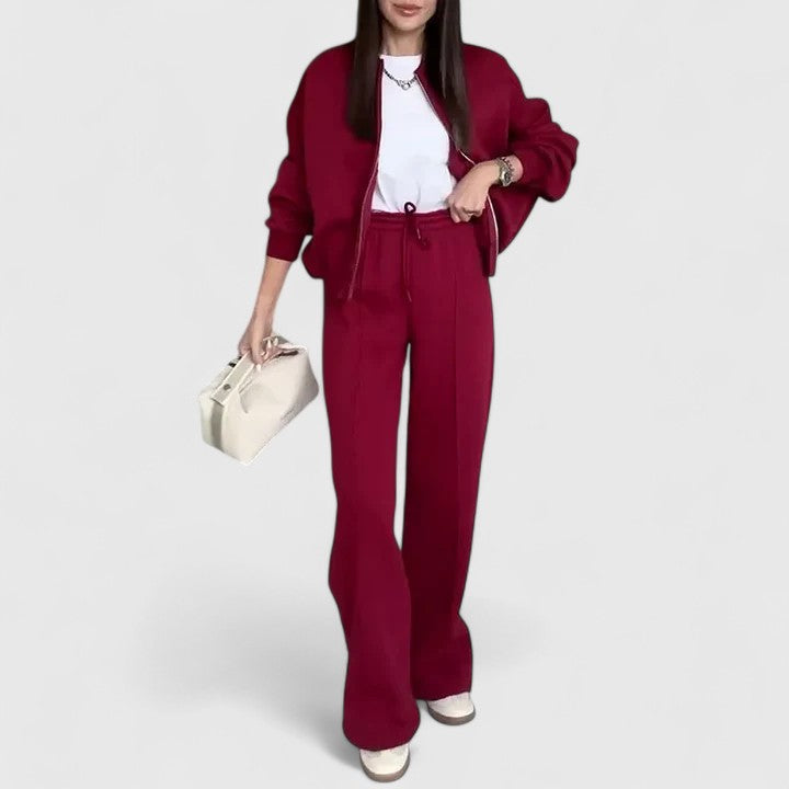 Suzanne | Relaxed Zip-Front Two-Piece Set - Maison Léa &amp; Lou
