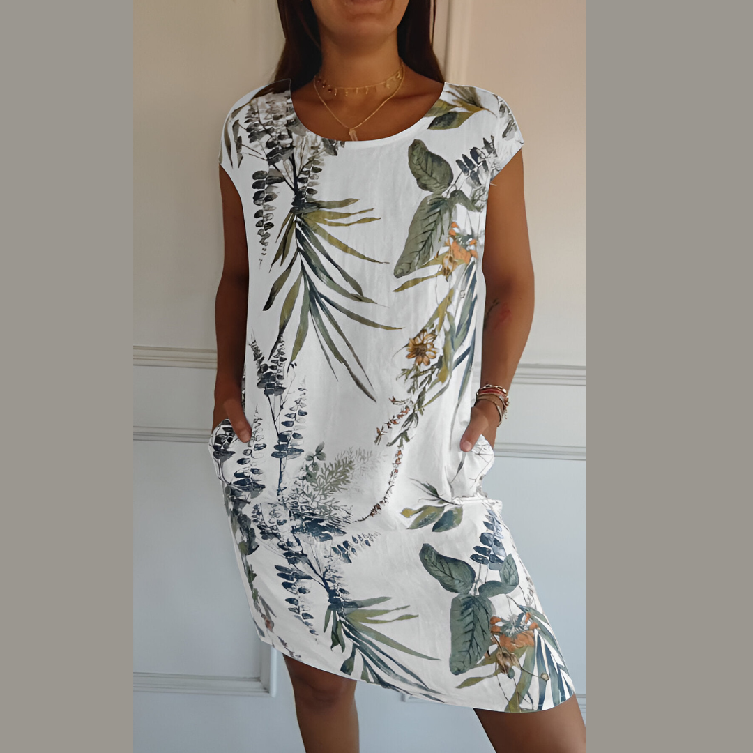 Mila™ | Printed Dress with Pockets - Maison Léa & Lou
