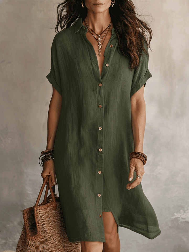 Céleste™ | Effortless Summer Shirt-Dress - Maison Léa &amp; Lou