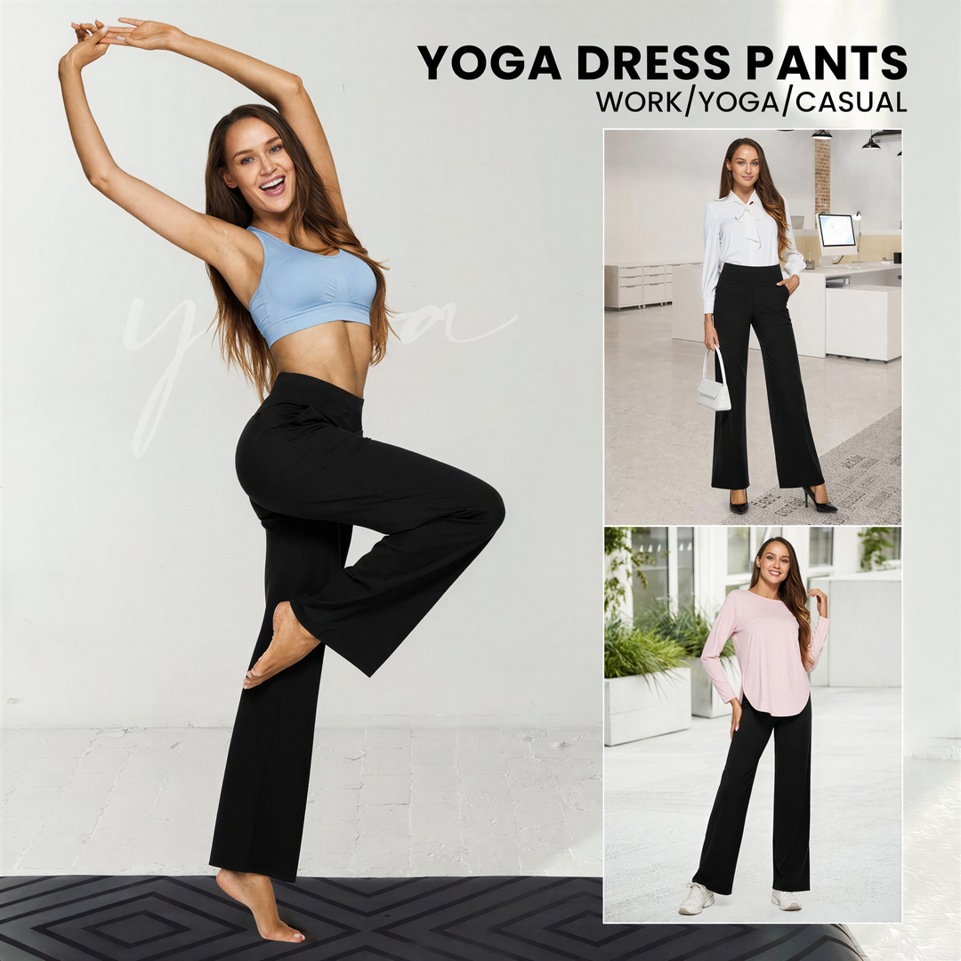 WHITNEY™ - Comfortable High-Waist Wide Leg Pants for Yoga and Outdoor Fun