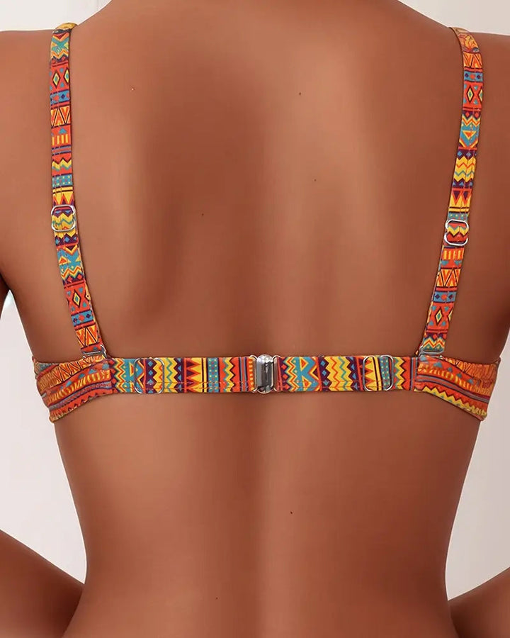 Rose™ | Two Piece Swimsuit with Striped Print - Maison Léa &amp; Lou