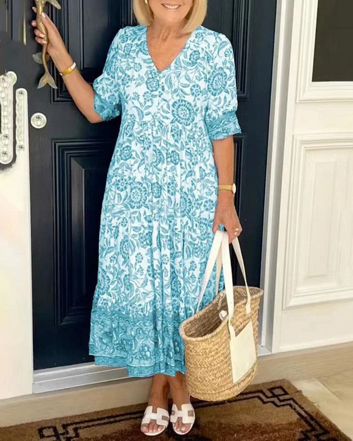 Madison | Graceful V-Neck Floral - Maison Léa &amp; Lou