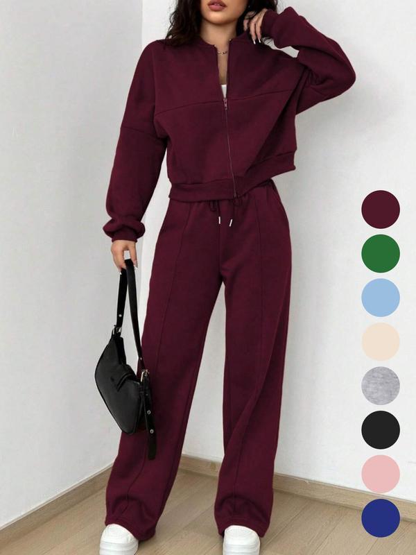 PALOMA™ – Cozy Streetwear Zip Jacket and Pants Set - Maison Léa &amp; Lou