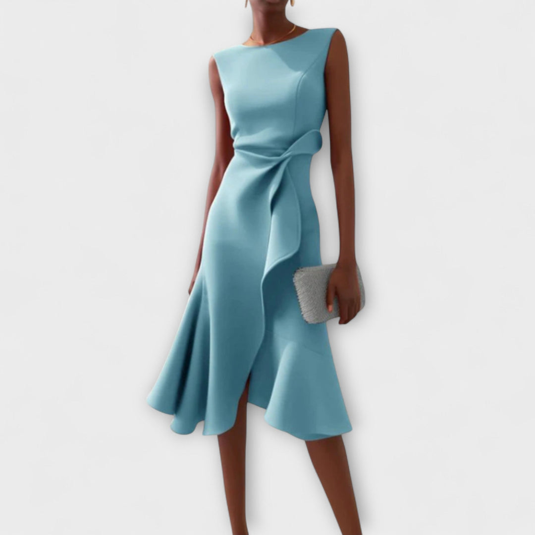 MARISSA™ –  Elegant Wrap-Style Sleeveless Dress - Maison Léa &amp; Lou