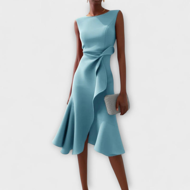 MARISSA™ –  Elegant Wrap-Style Sleeveless Dress - Maison Léa &amp; Lou