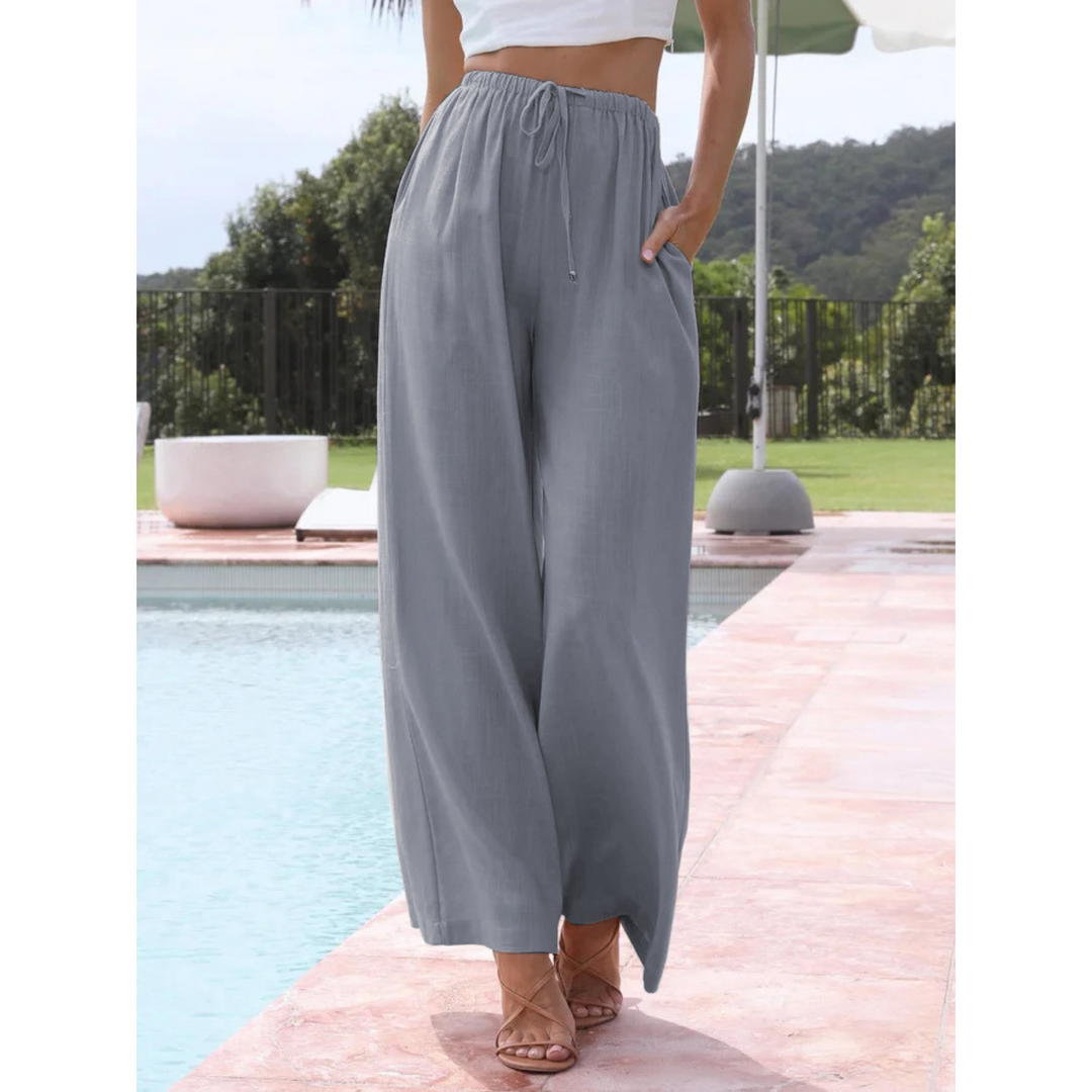 VIRENA™ – Relaxed Lightweight Wide Leg Summer Trousers - Maison Léa &amp; Lou