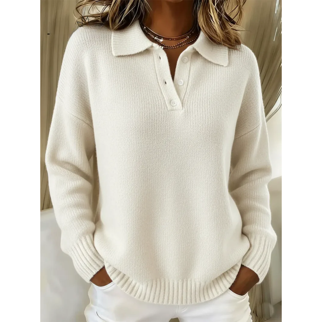 Bettina | Relaxed Collared Jumper - Maison Léa &amp; Lou