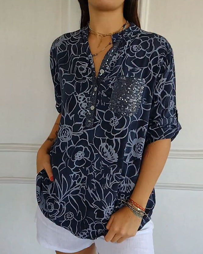 Elora™ | Elegant Blouse with Pocket - Maison Léa & Lou