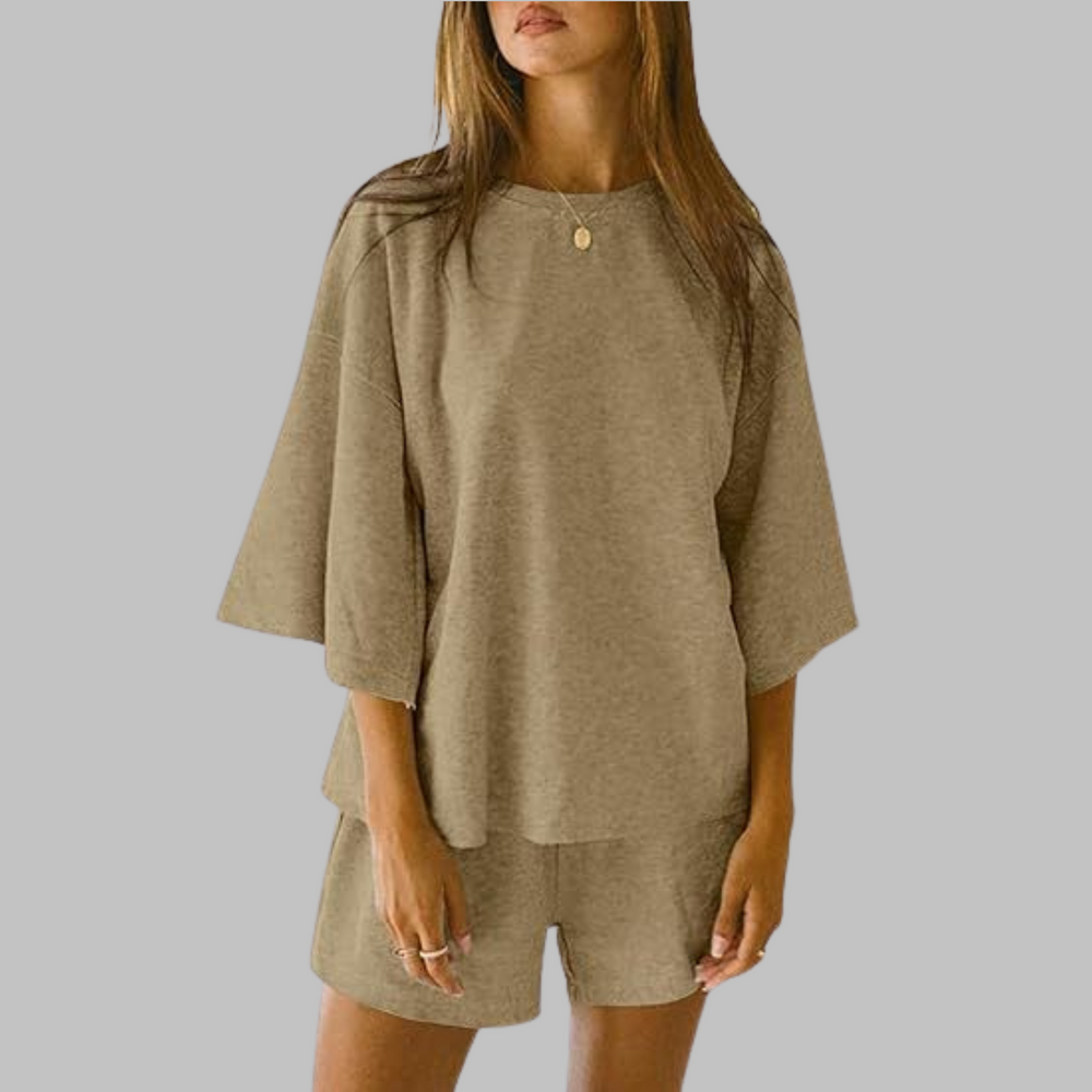 TIYA™ - Casual Top and Shorts Lounge Set - Maison Léa & Lou