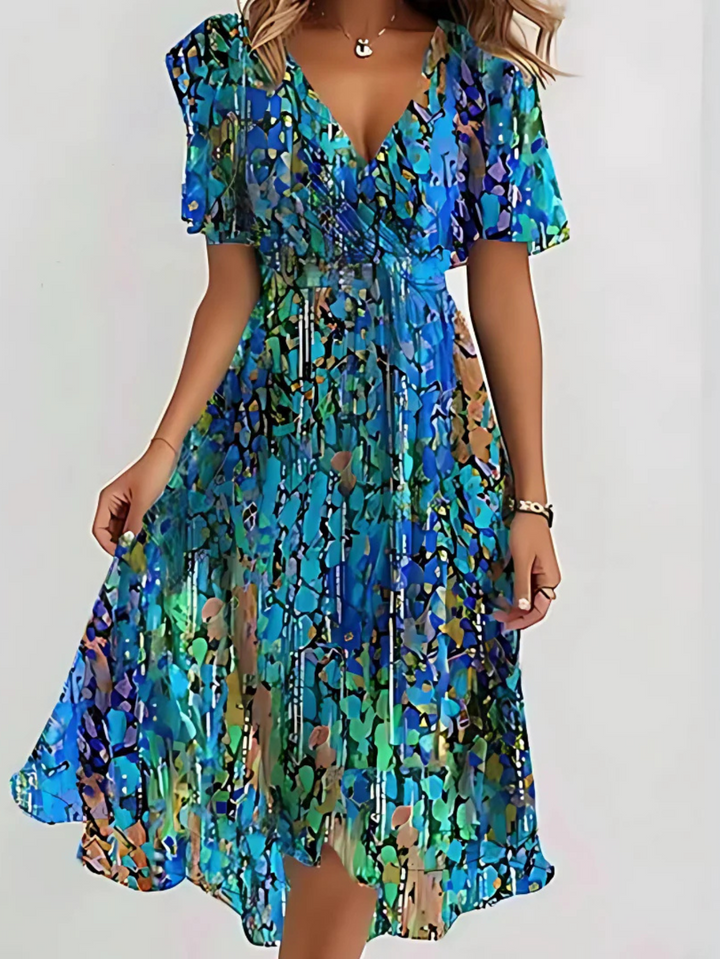 LAVINA™ – Vibrant Boho Midi Dress - Maison Léa &amp; Lou