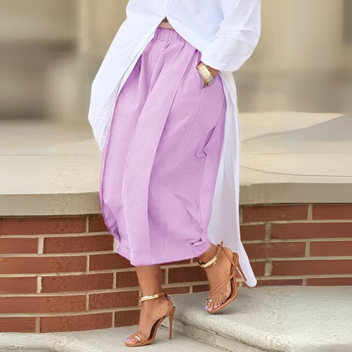 FALIA™ - Elegant Elastic Waistband Lantern Pants - Maison Léa &amp; Lou