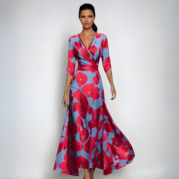 JOCELYN™ - Sophisticated Floral Dress - Maison Léa &amp; Lou
