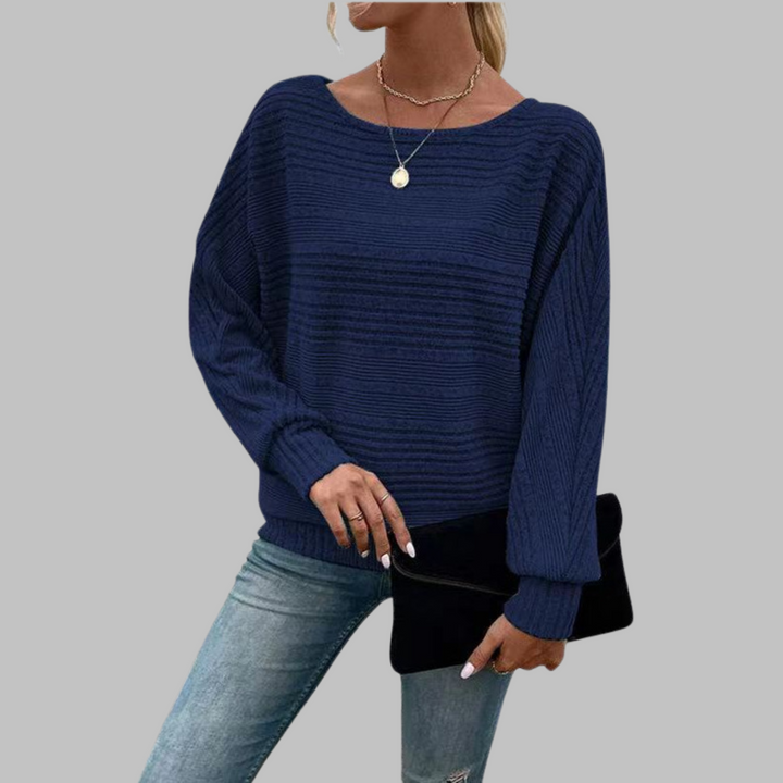 PERLITA™ - Casual Round Neck Long-Sleeve Top - Maison Léa &amp; Lou
