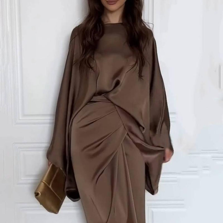 STELLA™ - Loose Shirt &amp; Lace-up Skirt Suit for Elegant Daily Wear - Maison Léa &amp; Lou
