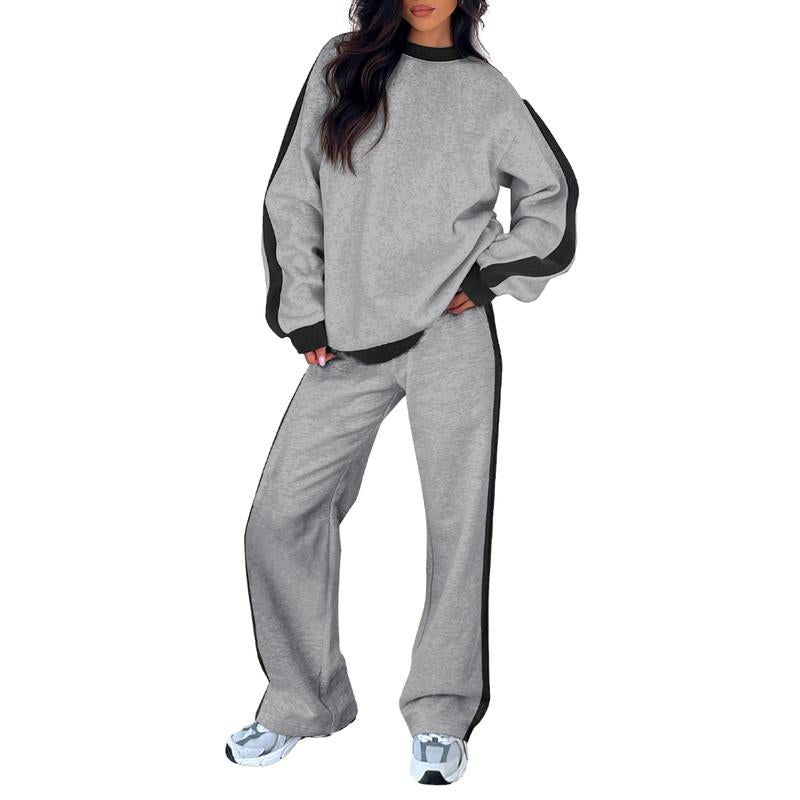 SANDI™ - Comfortable 2-Piece Lounge Set Sweatshirt &amp; Straight Leg Pants - Maison Léa &amp; Lou