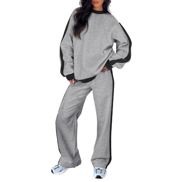 SANDI™ - Comfortable 2-Piece Lounge Set Sweatshirt &amp; Straight Leg Pants - Maison Léa &amp; Lou