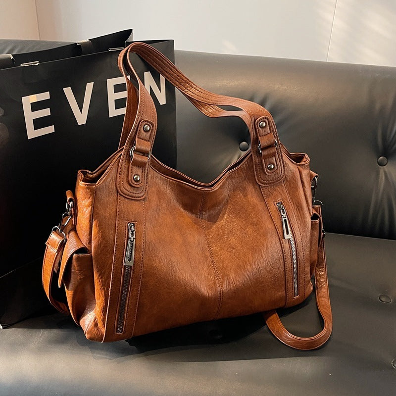 NOEMIE™ - Classic Leather Tote Bag - Maison Léa &amp; Lou