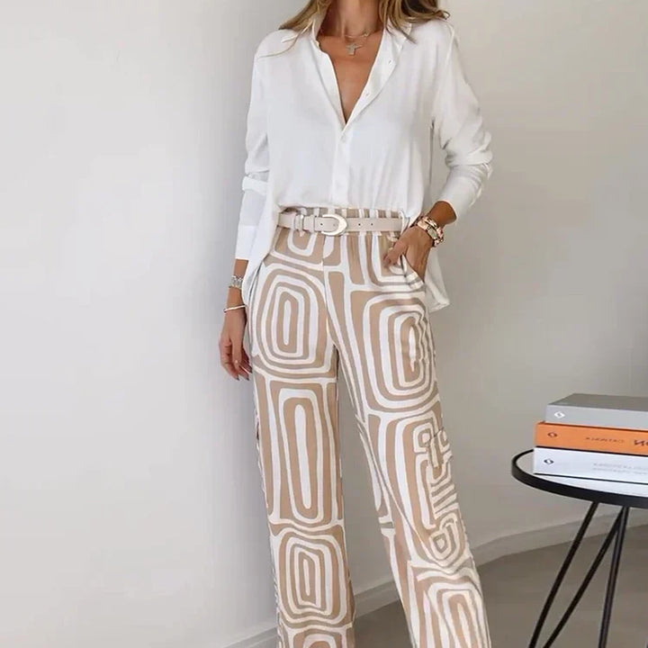 Lysa™ | Effortless Shirt &amp; Pant Set - Maison Léa &amp; Lou