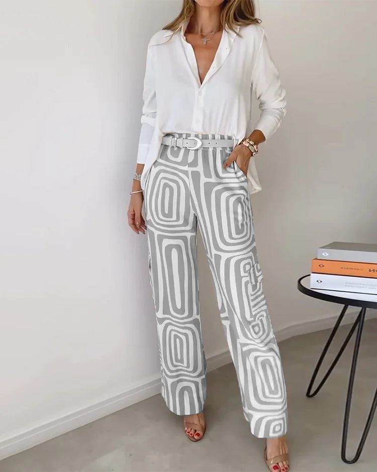 Lysa™ | Effortless Shirt &amp; Pant Set - Maison Léa &amp; Lou