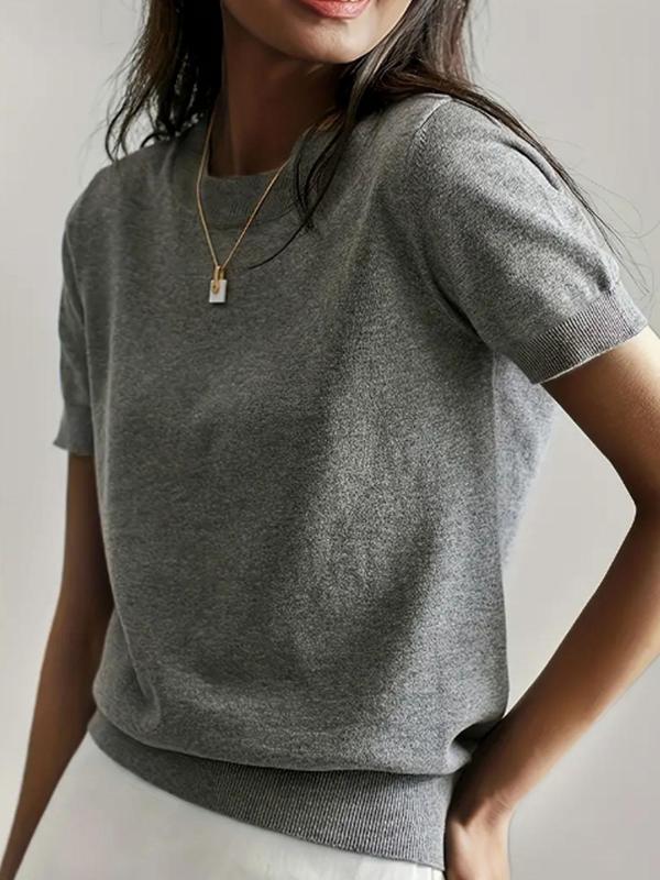 CIELA™ – Lightweight Short Sleeve Crewneck Pullover Top - Maison Léa &amp; Lou