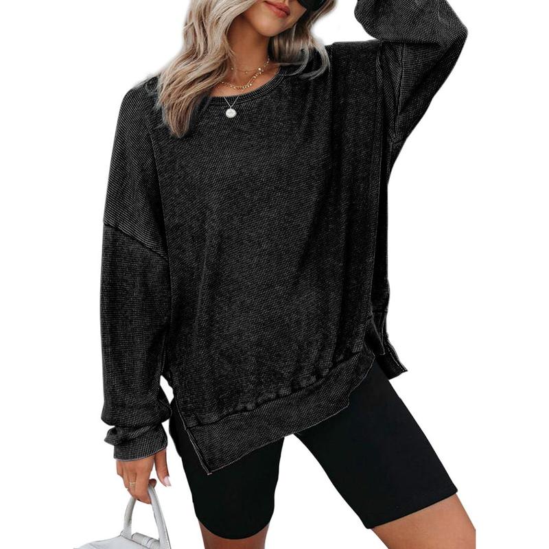 THALIENE™ - Casual Oversized Crewneck Long Sleeve Sweatshirt - Maison Léa &amp; Lou
