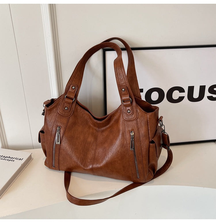 NOEMIE™ - Classic Leather Tote Bag - Maison Léa &amp; Lou