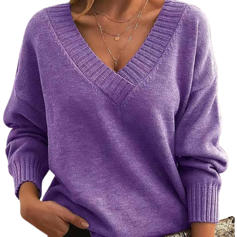 LILLIAN™ - Lightweight V-Neck Sweater - Maison Léa & Lou