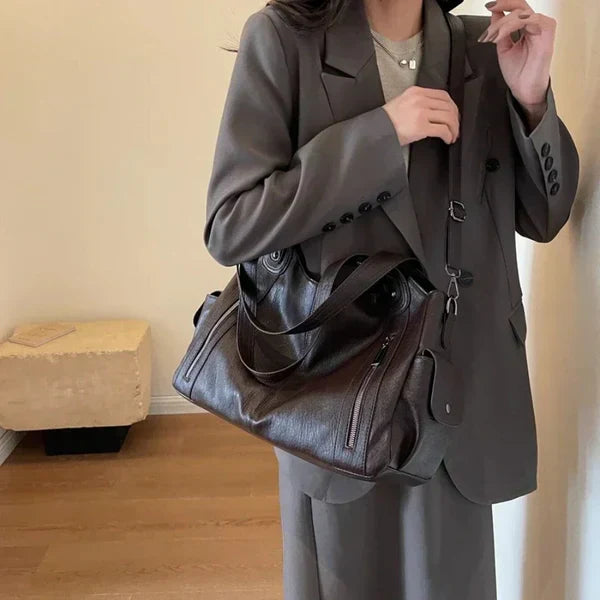 NOEMIE™ - Classic Leather Tote Bag - Maison Léa &amp; Lou
