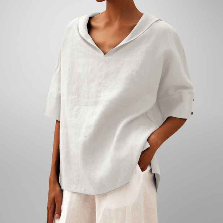 LUCY™ – Cotton Loose-Fitting Blouse - Maison Léa &amp; Lou