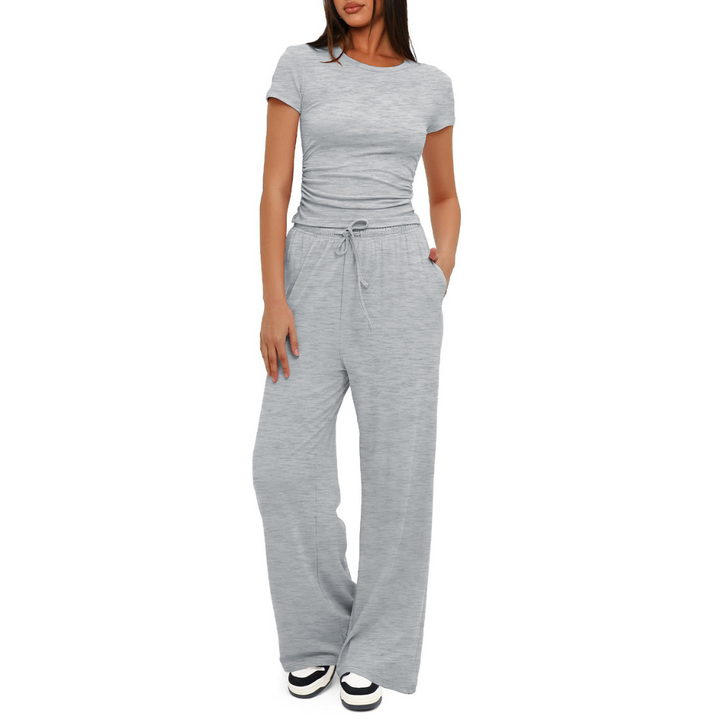GLORIA™ – Cozy Bell Bottom Loungewear Set - Maison Léa &amp; Lou