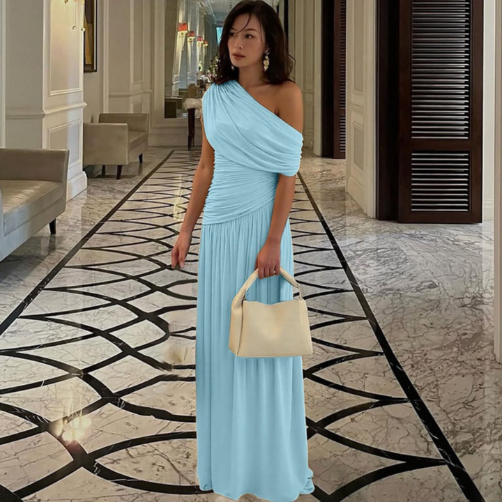 TALIA™ - Elegant One Shoulder Evening Maxi Dress - Maison Léa &amp; Lou