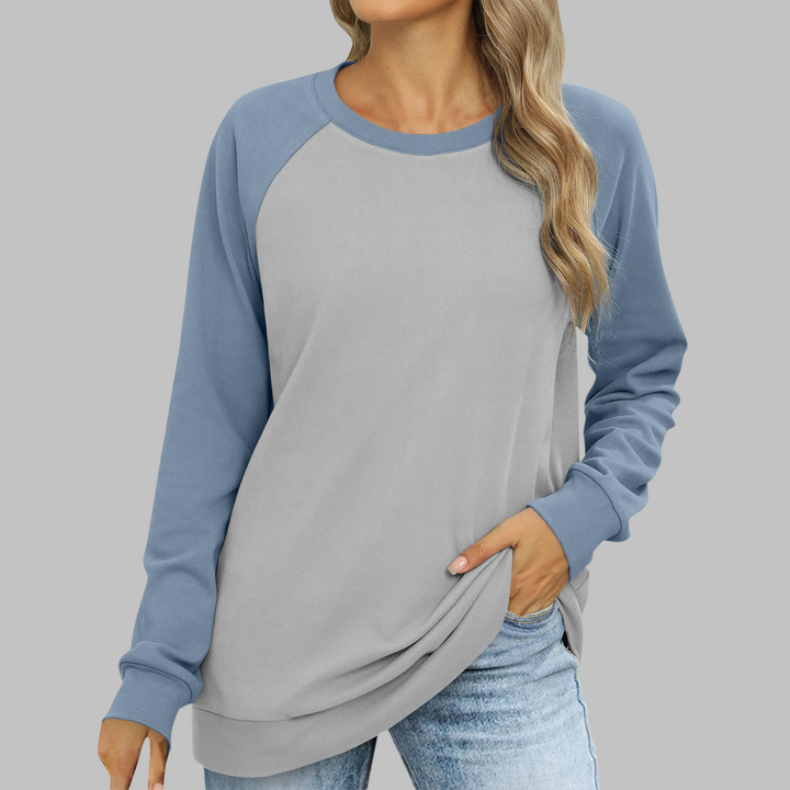 LHANTEL™ - Casual Round Neck Long Sleeve Sweatshirt - Maison Léa &amp; Lou