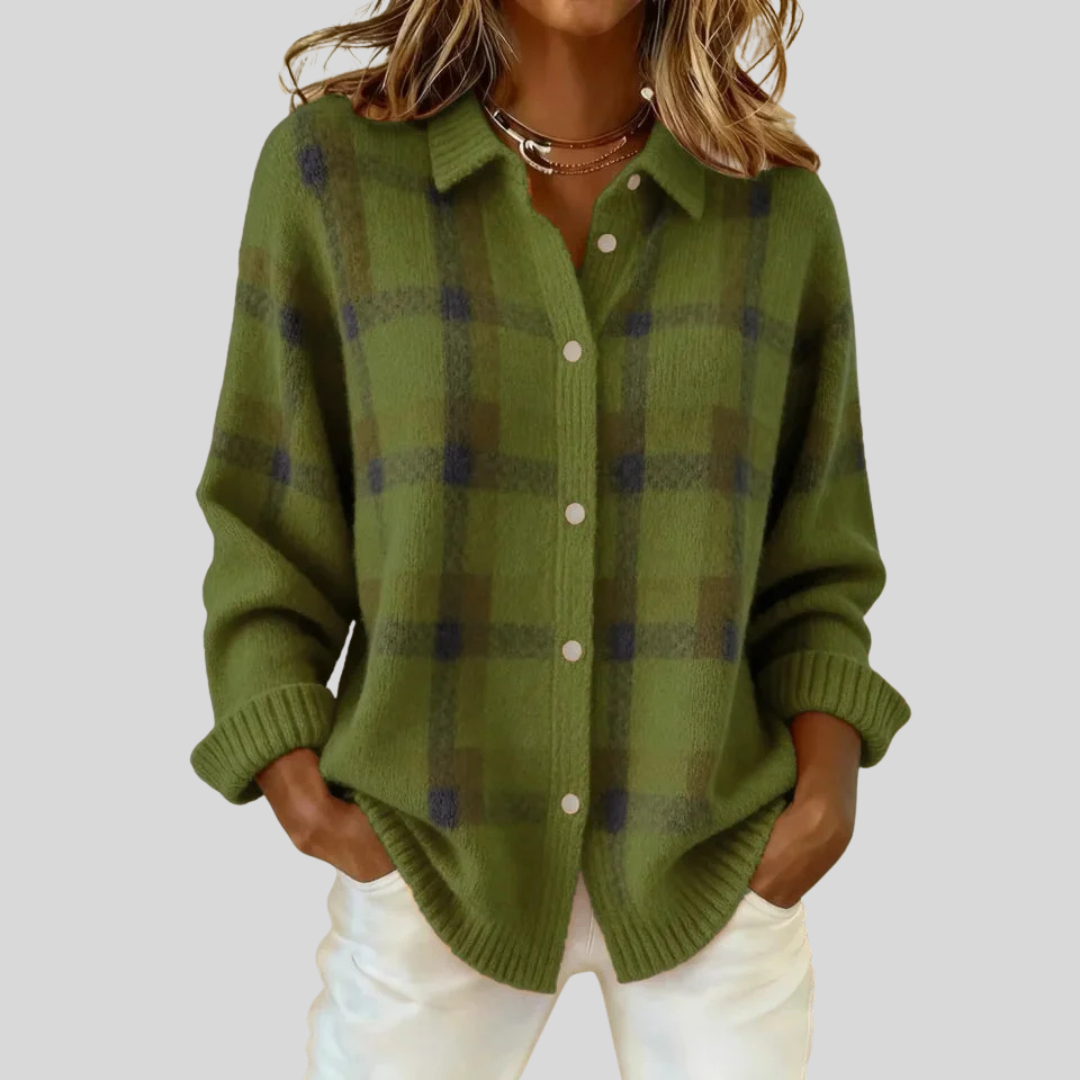 Fable™ | Retro Cheque Cardigan - Maison Léa & Lou