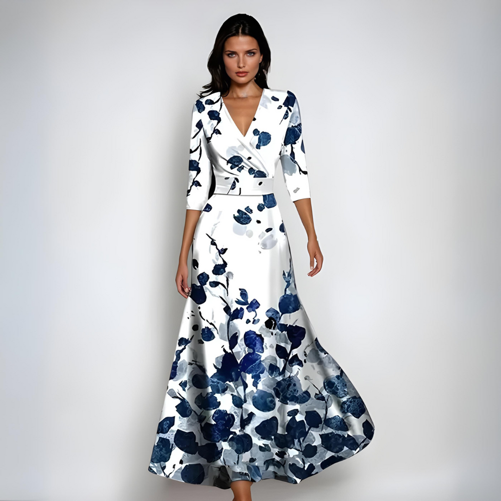 JOCELYN™ - Sophisticated Floral Dress - Maison Léa & Lou