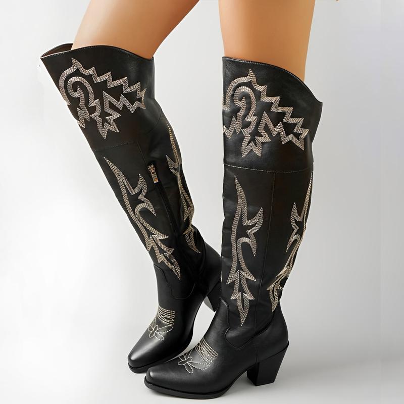 CHEYENNE™ –  Classic Over-the-Knee Cowboy Boots - Maison Léa &amp; Lou