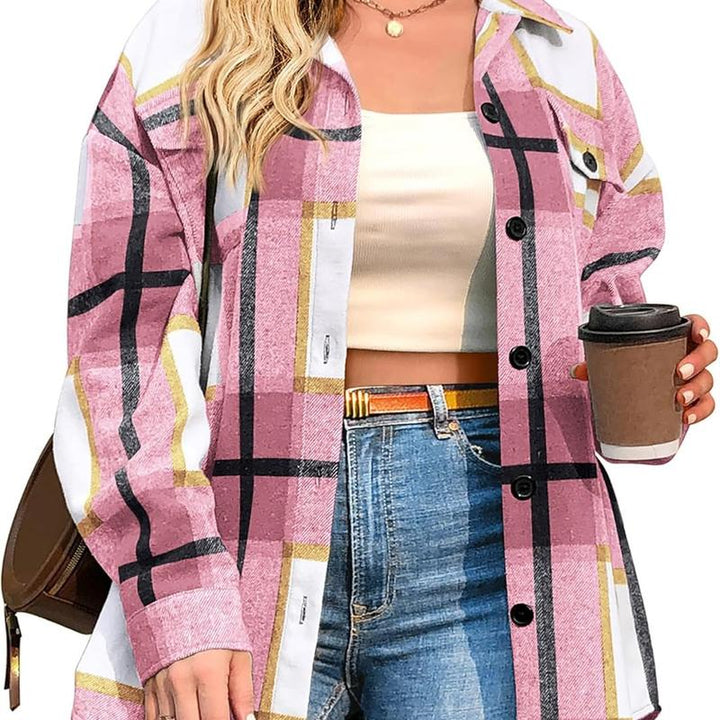 BRIGID™ - Stylish Plus-Size Shacket - Maison Léa &amp; Lou