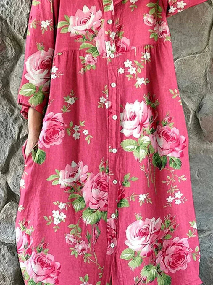Scarlett | Art Floral Dress - Maison Léa &amp; Lou