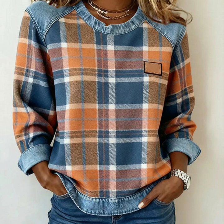 Selena™ | Cozy Plaid Sweatshirt - Maison Léa &amp; Lou