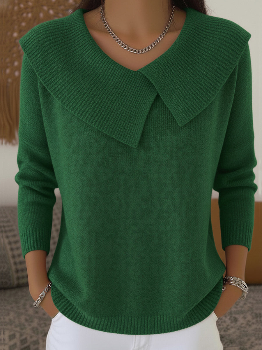 Leontine | Draped Collar Knit Jumper - Maison Léa &amp; Lou