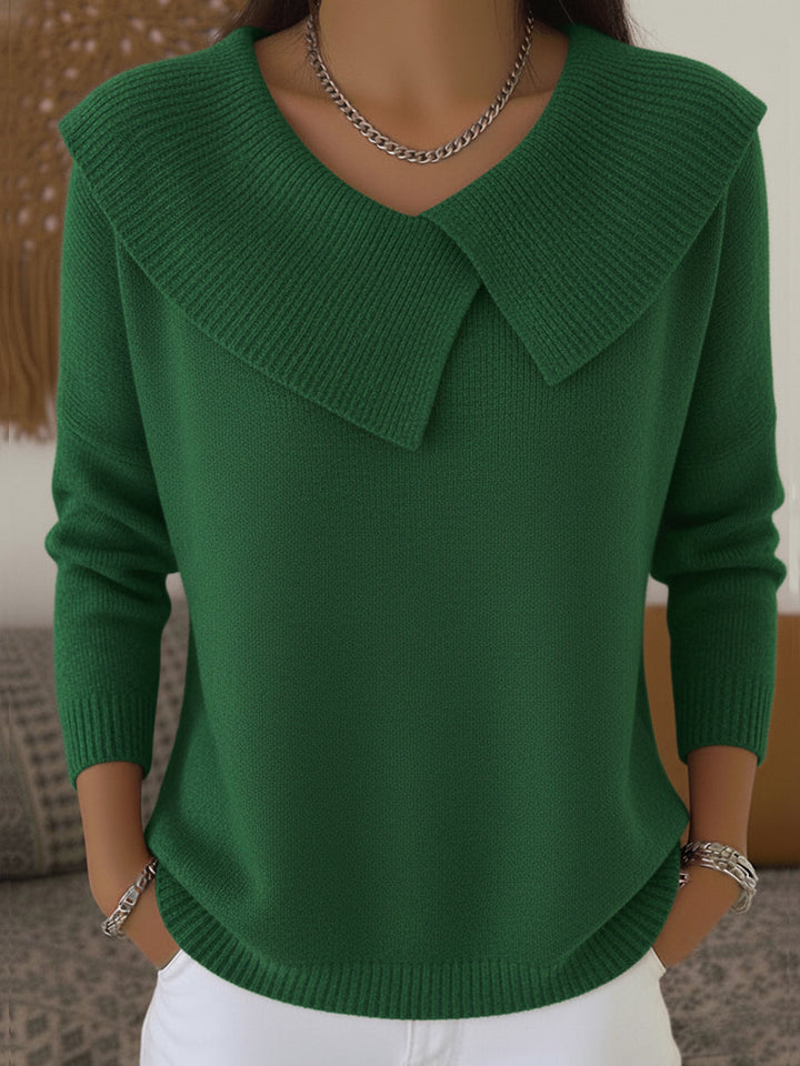 Leontine | Draped Collar Knit Jumper - Maison Léa &amp; Lou