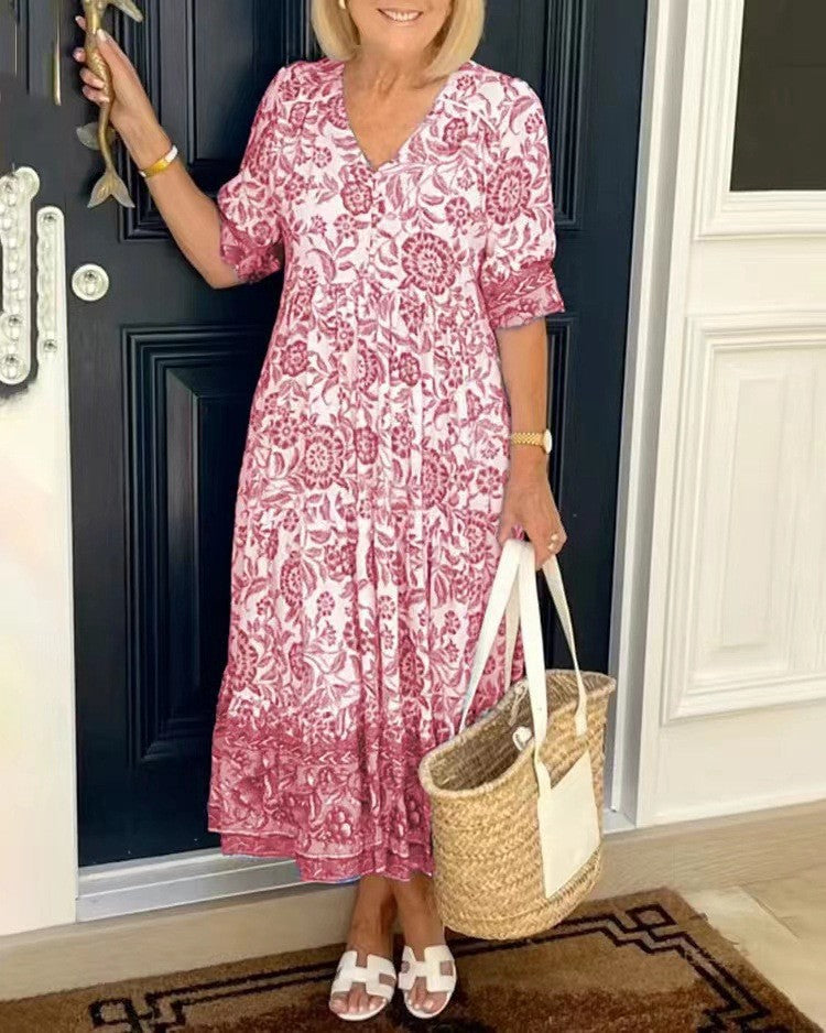 Madison | Graceful V-Neck Floral - Maison Léa &amp; Lou