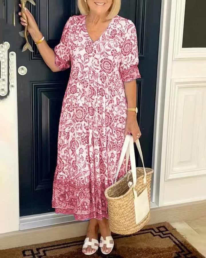 Madison | Graceful V-Neck Floral - Maison Léa &amp; Lou