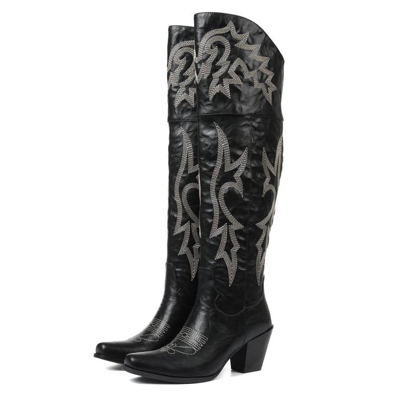 CHEYENNE™ –  Classic Over-the-Knee Cowboy Boots - Maison Léa &amp; Lou