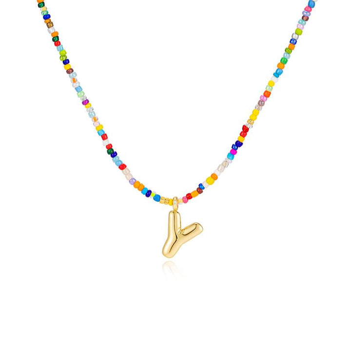 MACY™ - Colorful Bubble Letter Necklace - Maison Léa &amp; Lou