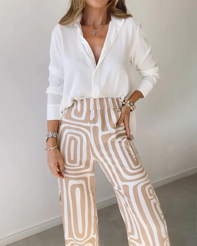 Lysa™ | Effortless Shirt &amp; Pant Set - Maison Léa &amp; Lou