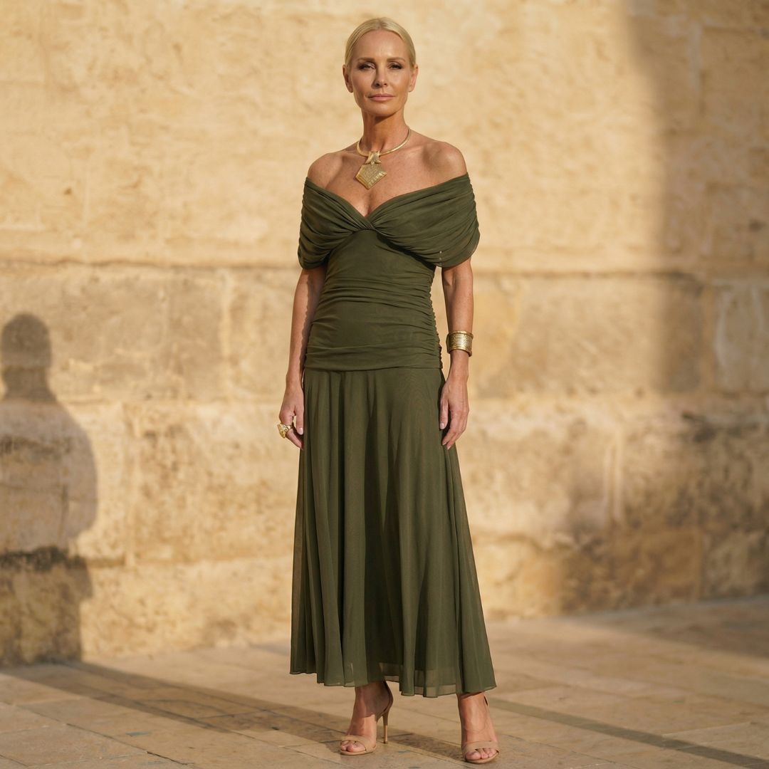 Jade | Elegant Olive Green Dress - Maison Léa &amp; Lou