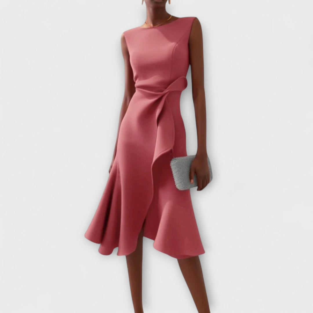 MARISSA™ –  Elegant Wrap-Style Sleeveless Dress - Maison Léa &amp; Lou