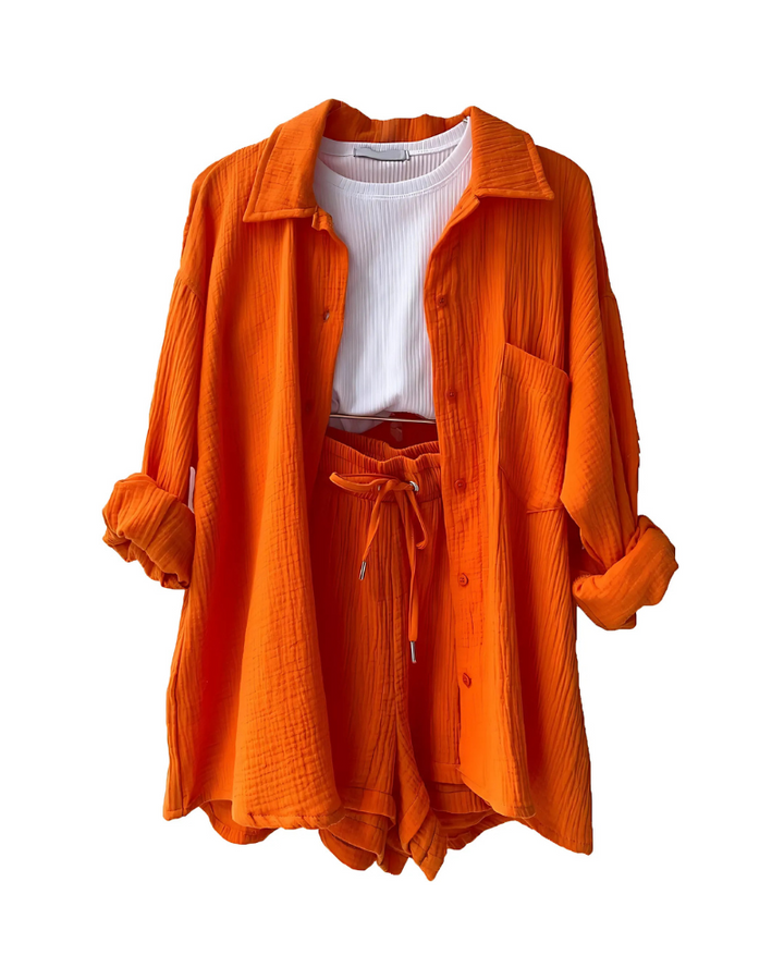 VERA™ – Modern Button-Up Shorts Set - Maison Léa &amp; Lou